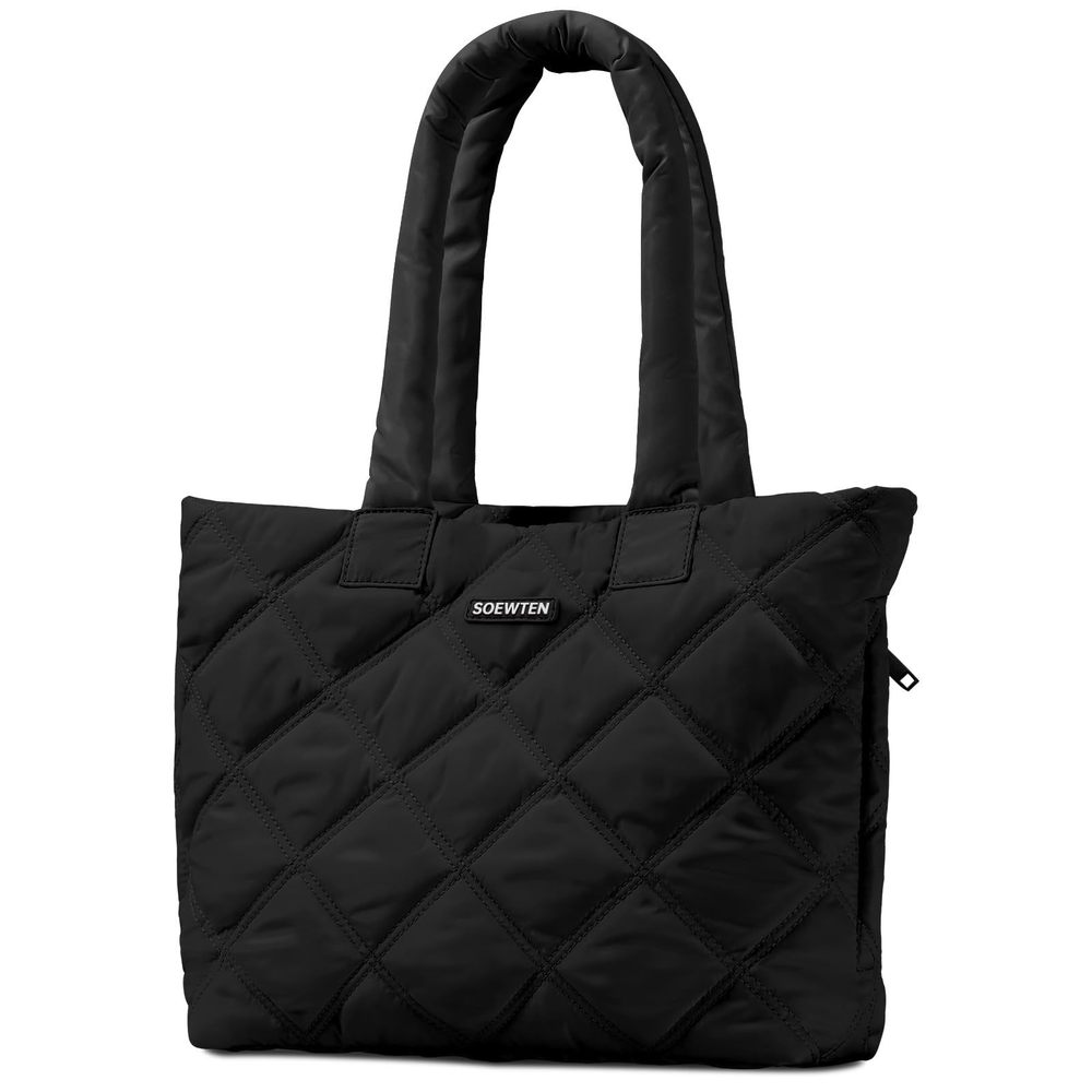 Puffer Tote Bag, Quilted Bag With Zier, Small Tote Handbags -_-